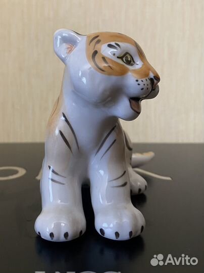 Статуэтка тигренок Вербилки фарфор