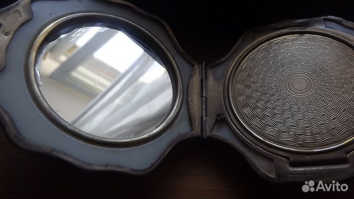 Пудреница ракушка cccр серебро 875пр