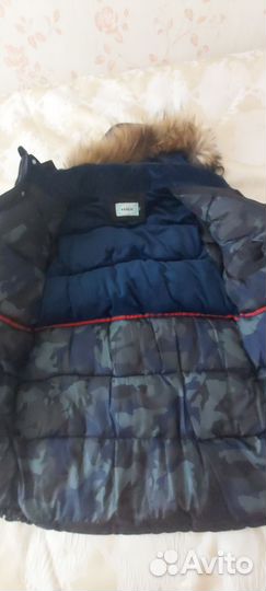Зимняя длинная куртка на мальчика 158-164