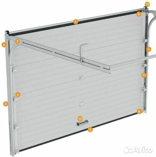 Гаражные секционные ворота дорхан 2500х2250