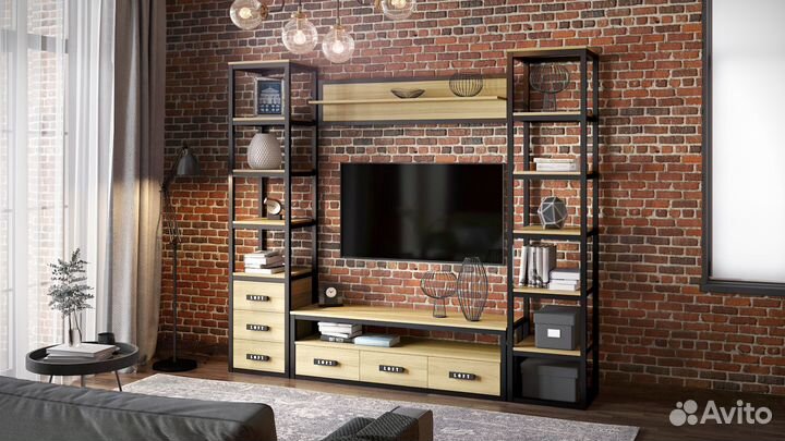 Тумба консоль под тв лофт