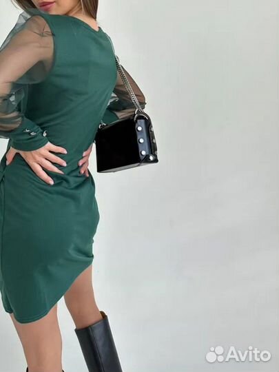 Платье женское вечернее новое зеленое