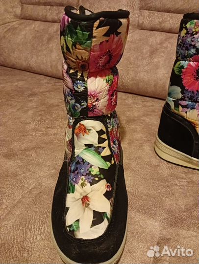 Новые сапожки дутики на меху