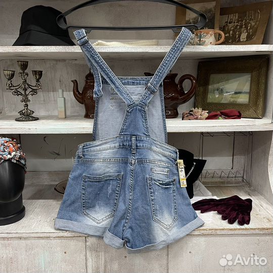 Полукомбинезон джинсовый женский y2k style