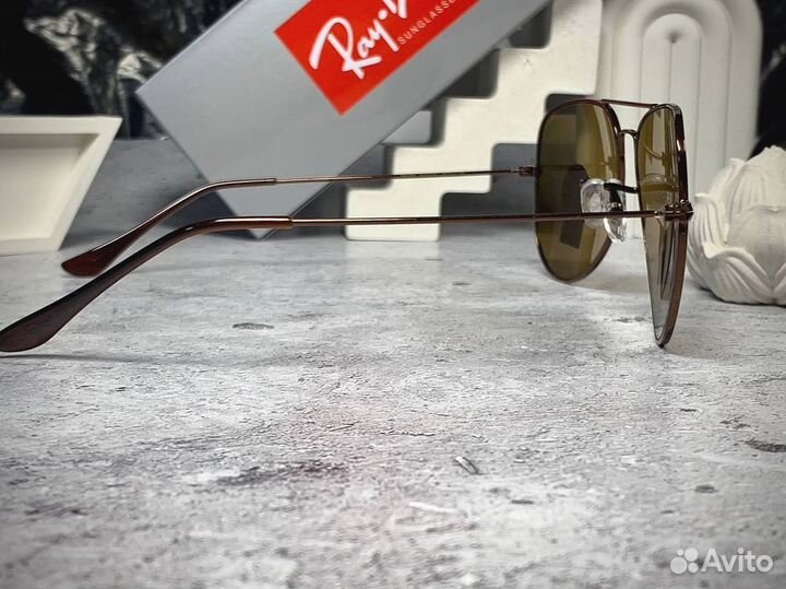 Очки Ray Ban Aviator коричневые