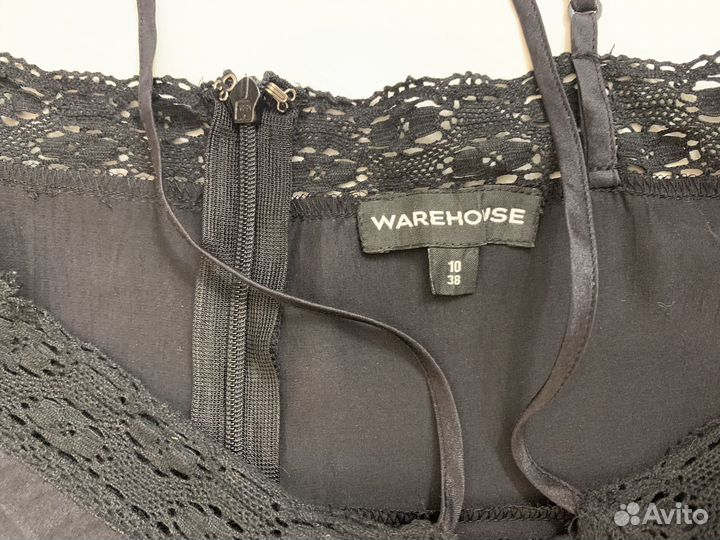 Шелковый топ с кружевом