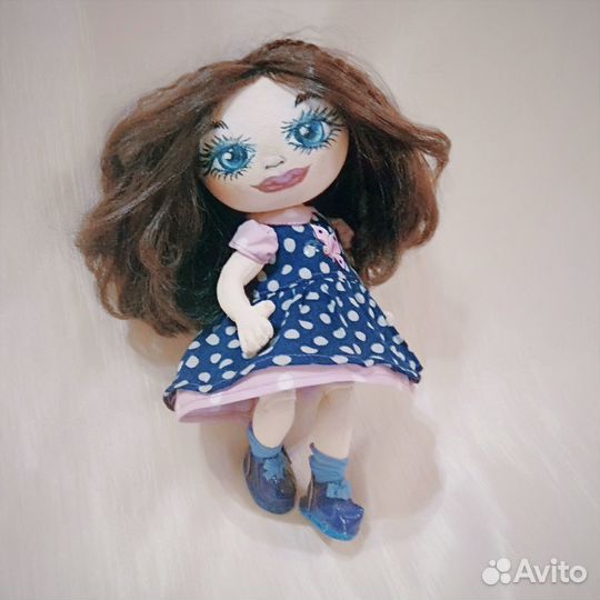 Интерьерная коллекционная текстильная куколка