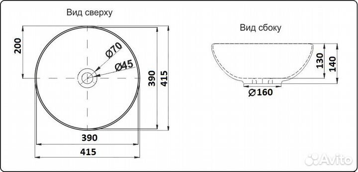 Умывальник CeramaLux 104B