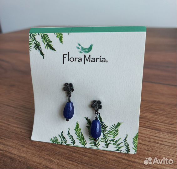 Пусеты с аметистом