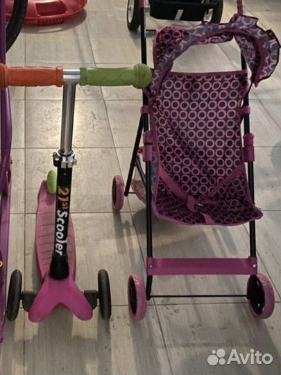 Самокат,коляска для кукол
