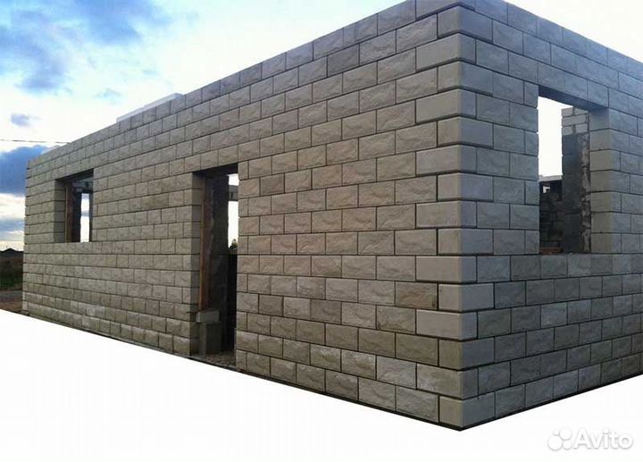 Блок стеновой из капсулированного керамзита облицо