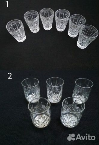 Хрустальные фужеры, рюмки, стаканы