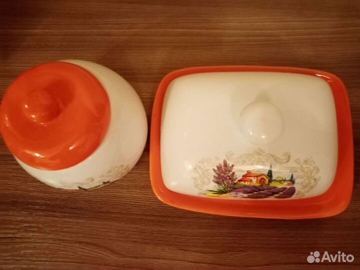 Набор масленка и сахарница