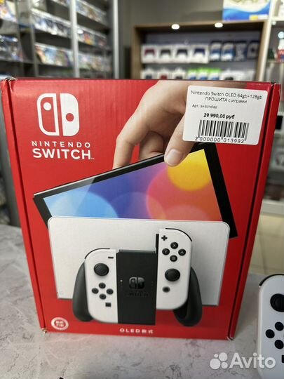 Nintendo switch oled 64gb+128gb прошита