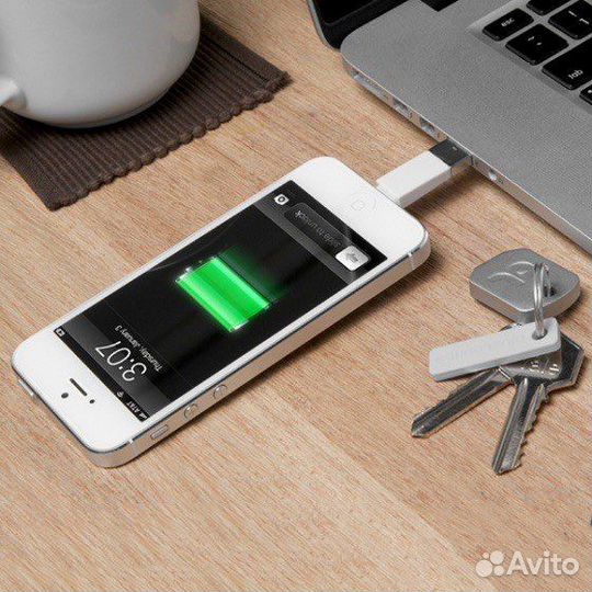 Кабель-брелок Bluelounge Lightning White новый