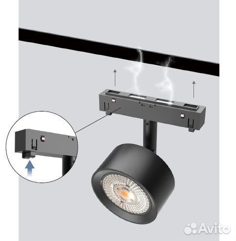 Светильник магнитный трековый Boho Moon 10 Вт