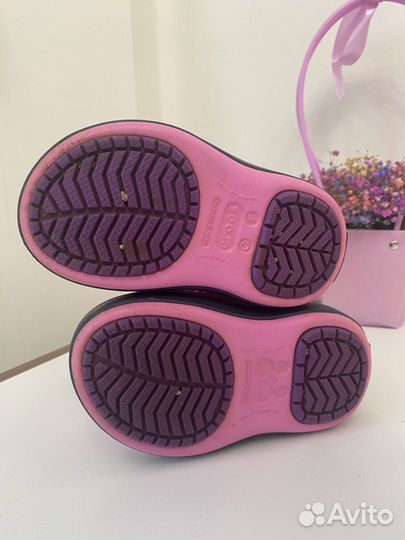 Сапоги резиновые утепленные crocs C7