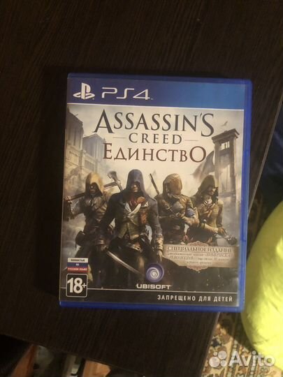 Диск на ps4 Assasin creed unity