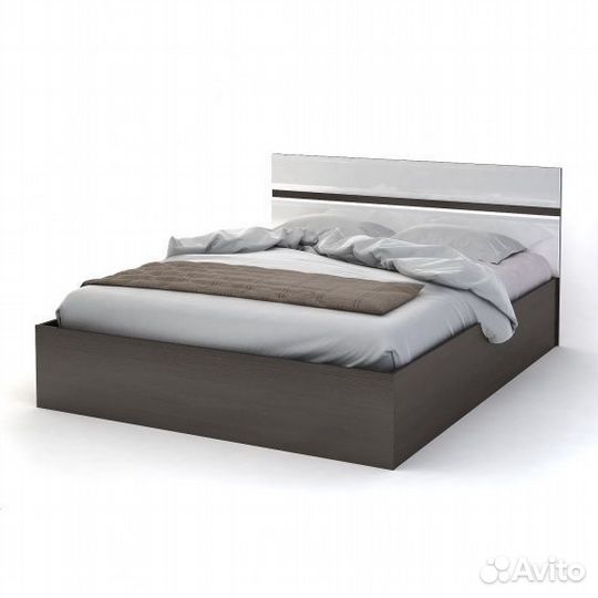 Двуспальная кровать Вегас с изголовьем, 160х200 см