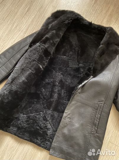 Дубленка натуральная кожаная мужская