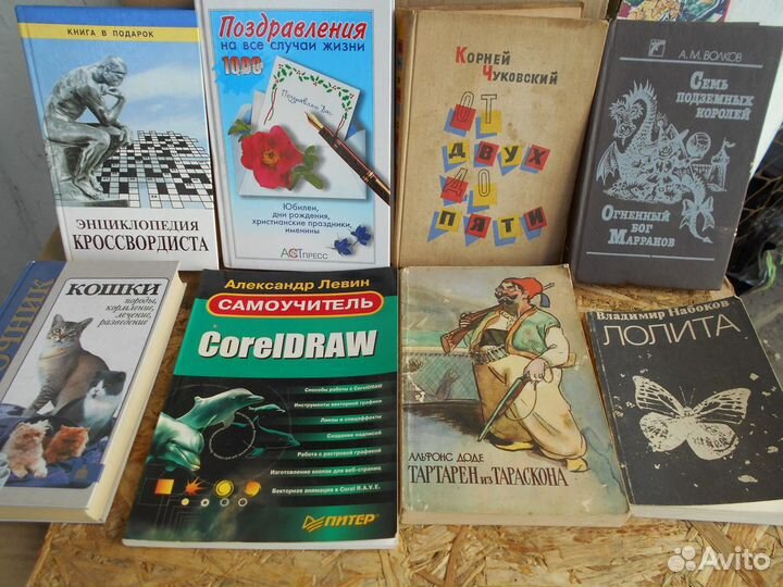 Книги разные: худ.литература, фэн-шуй, кошки и др