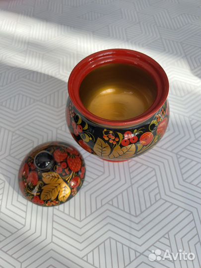 Набор деревянной посуды Хохлома