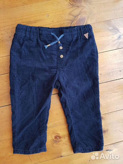 Детский вельветовый утеплённый костюм(9-12месяцев)