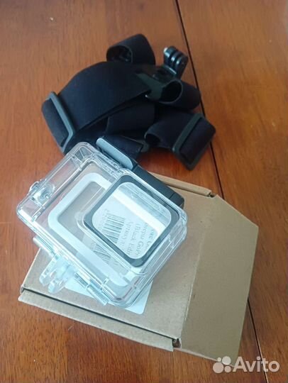 Аквабокс GoPro 5,6,7 bleck, держатель на голову