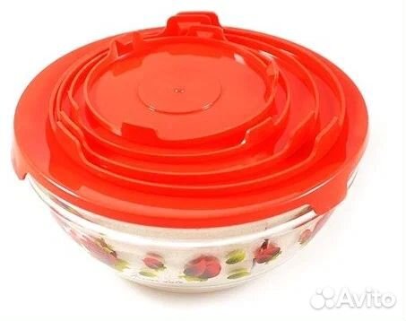 Набор стеклянных салатников Irit GL SA-5-004