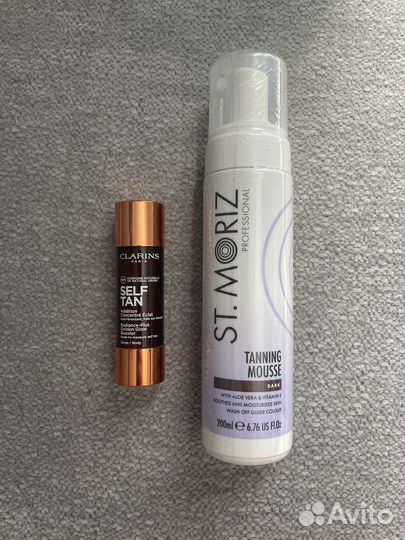 Масло для загара clarins и автозагар st. moriz