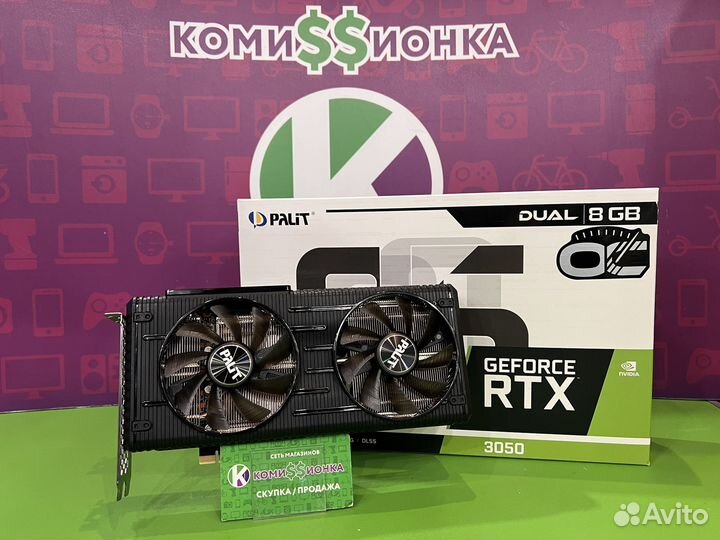 Видеокарта Palit GeForce RTX 3050 8GB Dual