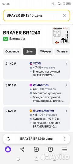 Блендер погружной новый