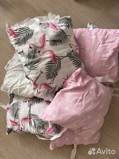 Бортики подушки в детскую кроватку 30*30