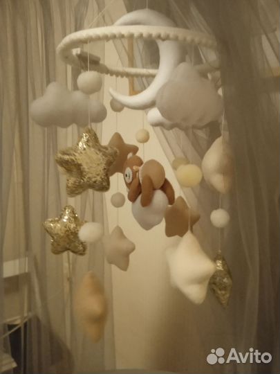 Мобиль из фетра с подсветкой