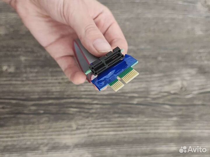 Кабель-адаптер PCI-E x1 (M) на PCI-E x1 (F)