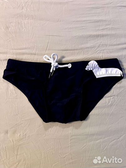 Мужские плавки L черные с низкой посадкой