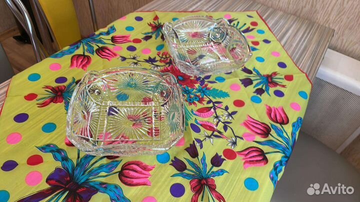 Ваза хрустальная для фруктов, салатов