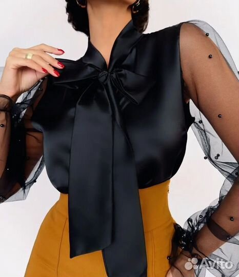 Блузка женская 46 48 черная