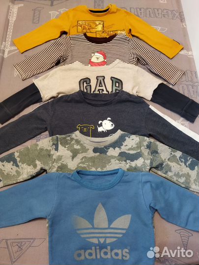 Вещи для мальчика 1-2 г. футболки лонгсливы майки