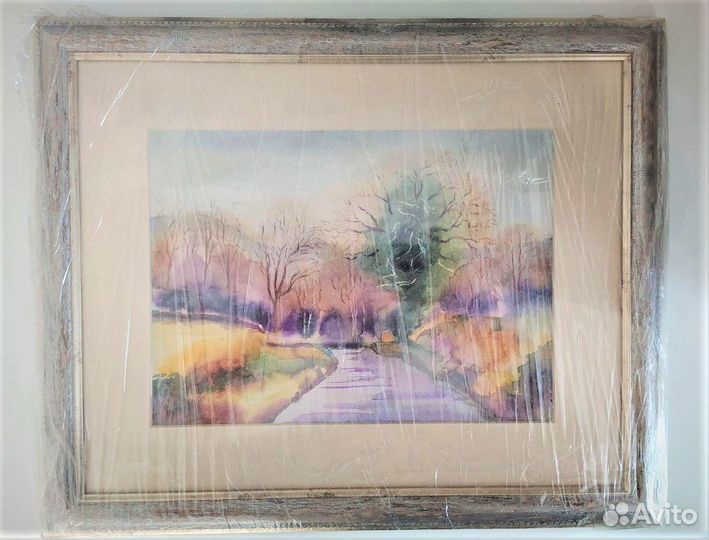 Картины акварелью. Пейзажи. 43х35
