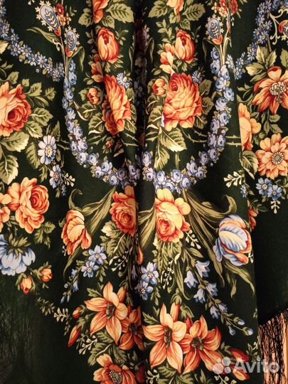 Павловопосадский платок шерсть