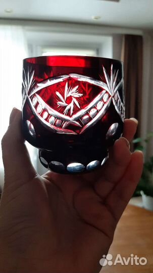 Бокалы, марганцевое стекло-хрусталь СССР