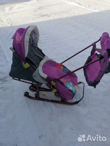 Детские санки коляска ника