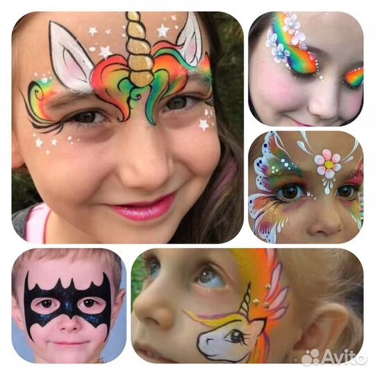 Аквагрим + стразы