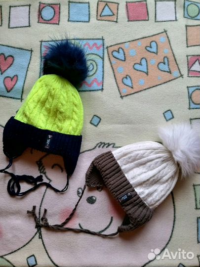 Шапочки зимние детские