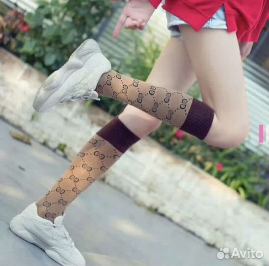 Высокие носки гольфы Gucci