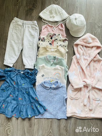 Вещи пакетом на девочку H&M, Next, Disney/80-86