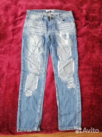 Джинсы рваные