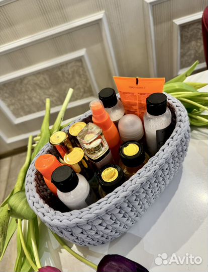 Корзина вязаная, органайзер для хранения вещей