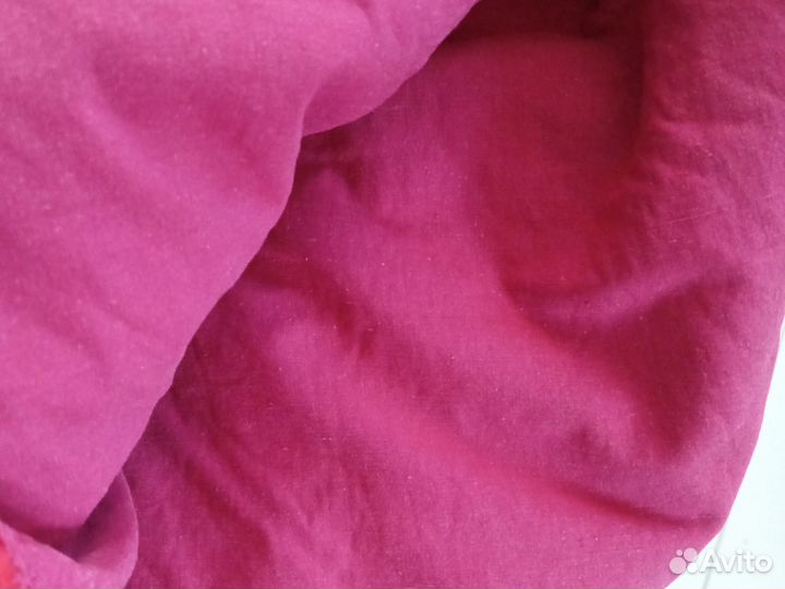 Ткань винтаж красный бархат/плюш СССР